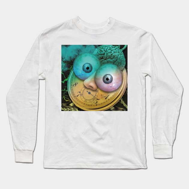 Time (Eyes, Brain) Long Sleeve T-Shirt by MeditativeLook